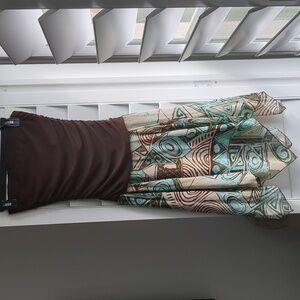 Brown and Teal Summer dress